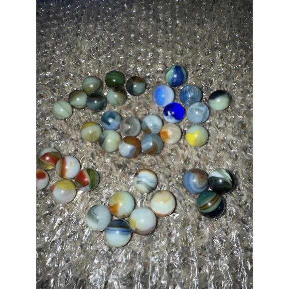 VTG. Master Made Sunbursts Marble Lot Of 37, Rare Collection - Picture 14 of 16